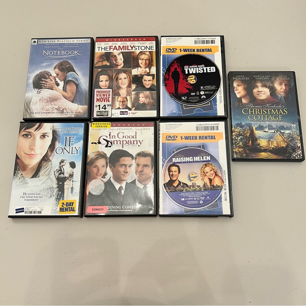 7 Movies - Various Romance, Drama, Comedy, Thriller, Holiday DVD Bundle